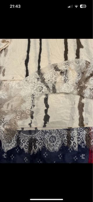 Vestido beige y gris talla M