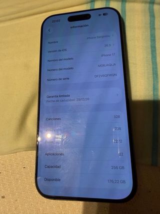 iPhone 17 ORIGINAL de 256 GB Negro