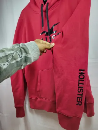Sudadera con capucha Hollister Roja Talla L