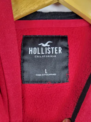 Sudadera con capucha Hollister Roja Talla L