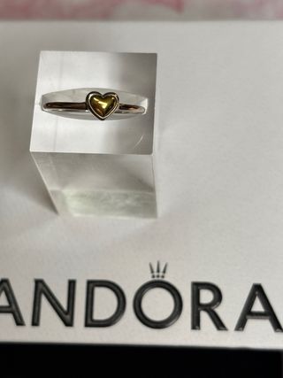 Pandora Pulsera y Anillo Corazón Oro y Plata