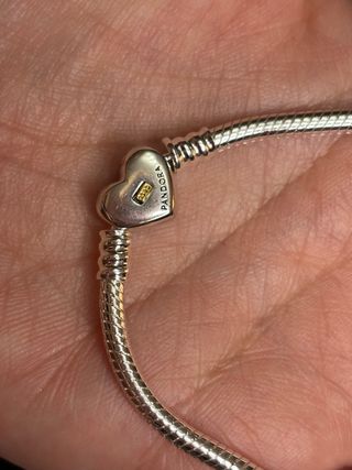 Pandora Pulsera y Anillo Corazón Oro y Plata