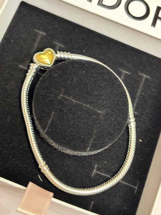 Pandora Pulsera y Anillo Corazón Oro y Plata
