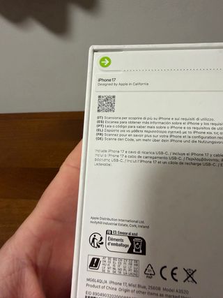 iPhone 17 256 GB Azul Precintado