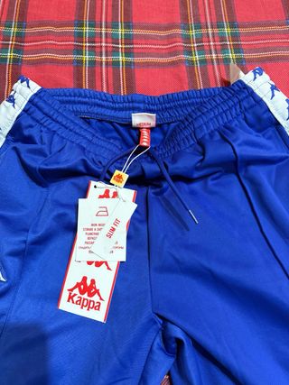 Pantaloni tuta Kappa blu con bottoni