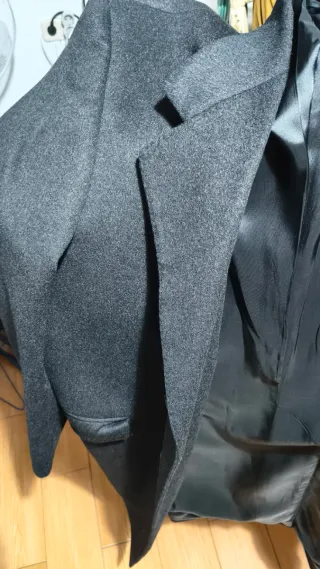 Abrigo Hombre Lana y Cachemira Gris