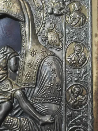 Icono Ruso Virgen María y Niño Jesús