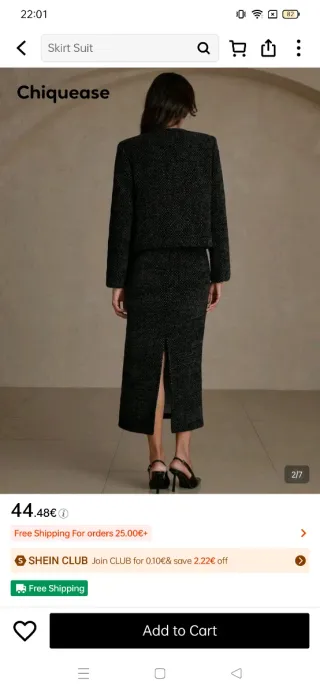 Gonna ciniglia/vellutino nera