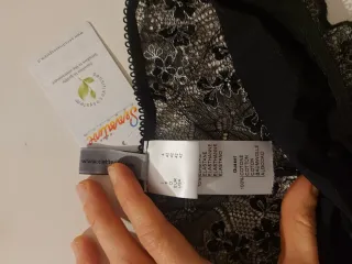 Completo intimo Cattadori nero pizzo taglia 4