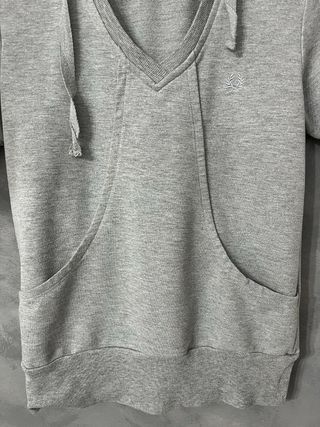 Felpa Fred Perry Donna Grigia Mezza Manica S