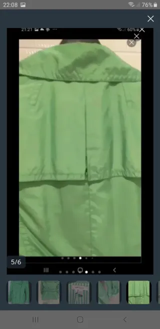 Gabardina corta Zara verde