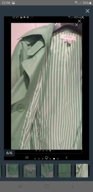 Gabardina corta Zara verde