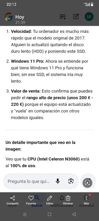 Ordenador portátil HP blanco nuevo sistema SSD WIN