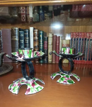 Antiguos Candelabros vintage de Forja