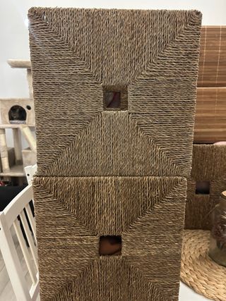 Cajas de almacenaje de yute y mimbre