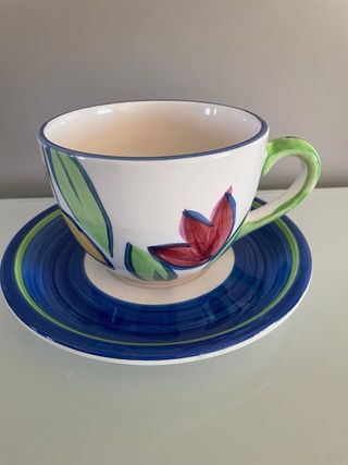 Set 2 Tazze Grandi Colazione Floreali