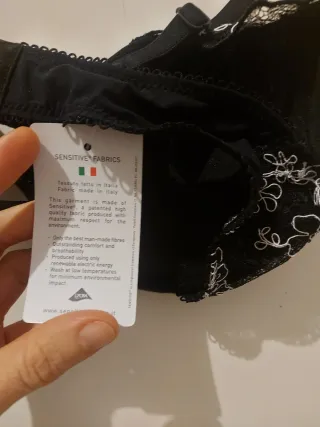 Completo intimo Cattadori pizzo nero taglia 3