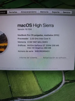 Portátil Apple MacBook Pro Gris Espacial