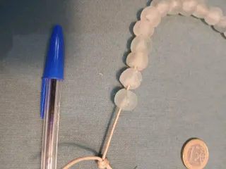 Cuentas de Vidrio africano  Reciclado Blancas