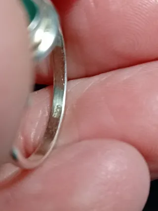 Anillo Plata Ley Piedra onix verde