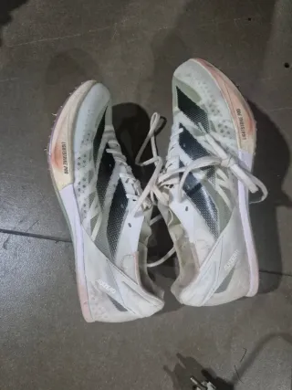 Adidas Botas de Carreras Verdes y Blancas