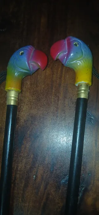 Bastoni da passeggio decorativi testa pappagallo