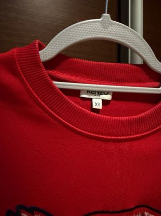 Sudadera Kenzo Roja Tigre Bordado