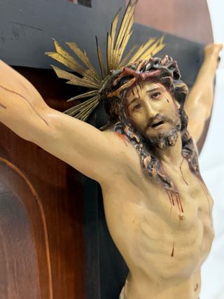ESPECTACULAR CRUCIFICADO PAN ORO OLOT