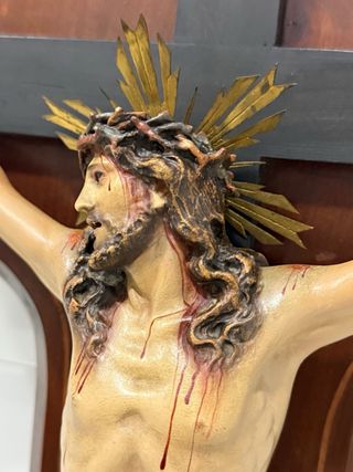 ESPECTACULAR CRUCIFICADO PAN ORO OLOT