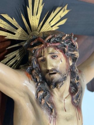 ESPECTACULAR CRUCIFICADO PAN ORO OLOT