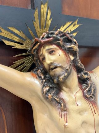 ESPECTACULAR CRUCIFICADO PAN ORO OLOT