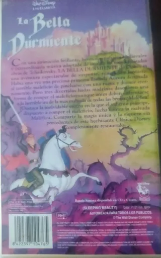 Cinta VHS La Bella Durmiente Disney sello diamante