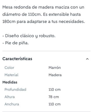 Comedor antiguo extensible