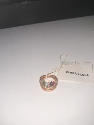 Anillo BIMBA Y LOLA oro multicolor talla 16