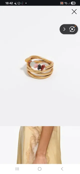 Anillo BIMBA Y LOLA oro multicolor talla 16