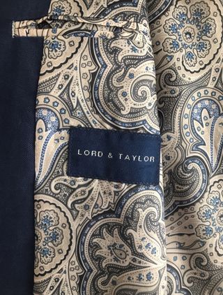 Blazer Ralph Lauren Hombre 42 Lino Azul Marino