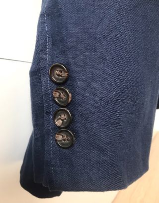 Blazer Ralph Lauren Hombre 42 Lino Azul Marino