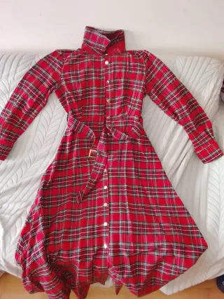 Vestido de cuadros rojo