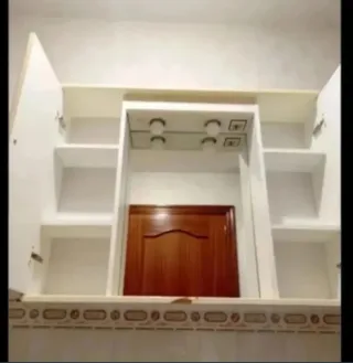 Armario de baño madera y cristal