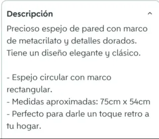 Espejo Ovalado Rojo con Marco metacrilato