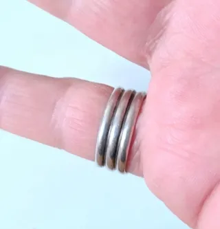 Anillo Plata 925 Coral Fosilizado Vintage