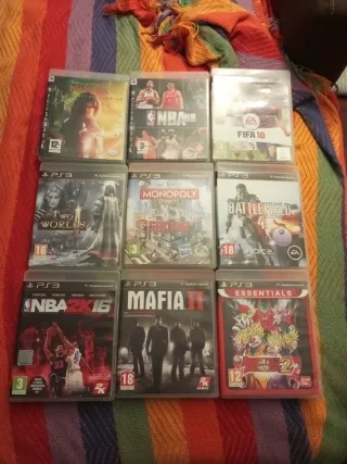 9 Juegos PS3: NBA 2K16, Mafia II, FIFA 10, etc.