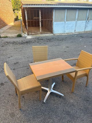 Conjunto mesa y sillas