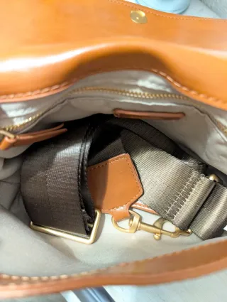 Bolso Zara Marrón Piel