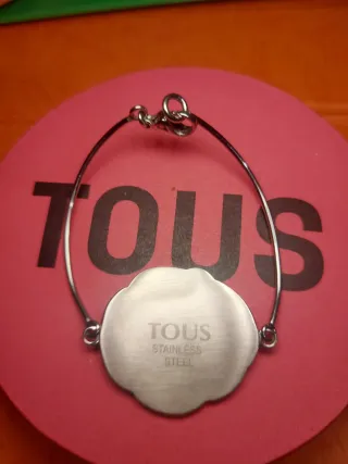 Pulsera Tous Acero Flor Beige