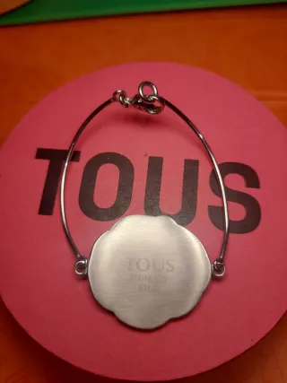 Pulsera Tous Acero Flor Beige