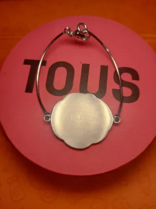 Pulsera Tous Acero Flor Beige