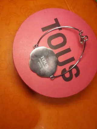 Pulsera Tous Acero Flor Beige