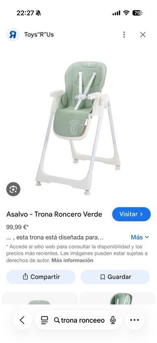 Trona plegable reclinable