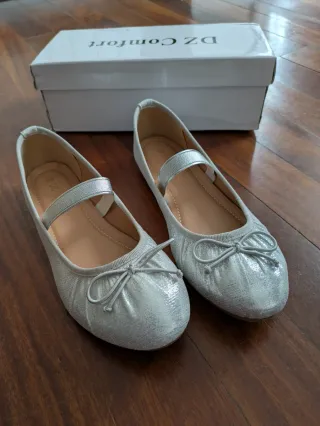 Bailarinas plateadas talla 37
